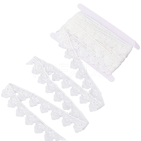 15Yards Milk Fibre Embroidery Flower Lace Trim OCOR-CY0001-55-1