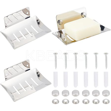 304 Stainless Steel Soap Dishes AJEW-UN0001-24P-1