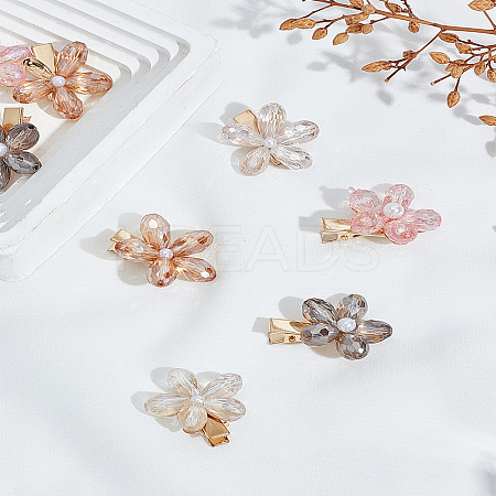 8Pcs 4 Colors Resin Alligator Hair Clips PHAR-LP0001-38-1
