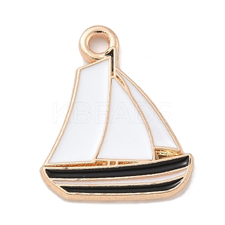 Alloy Enamel Pendants ENAM-A008-16KCG-01-1