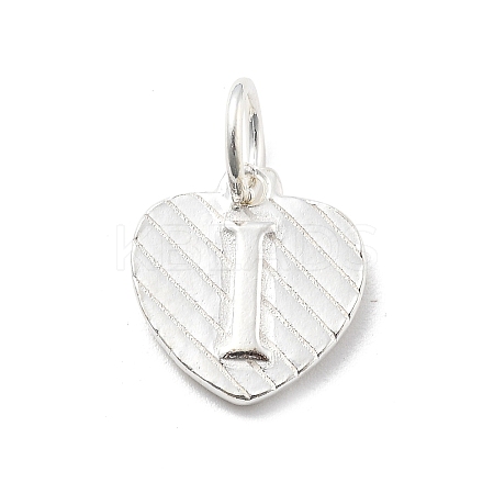 925 Sterling Silver Heart with Capital Letter Charms STER-S009-13I-S-1