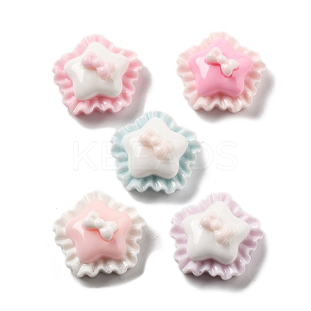 Cute Mini Cartoon Bowknot Series Resin Cabochons X-CRES-I037-04C-1