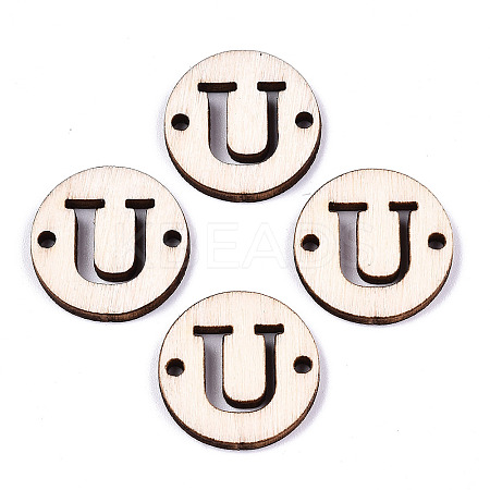 Unfinished Natural Poplar Wood Links Connectors WOOD-S045-140A-01U-1