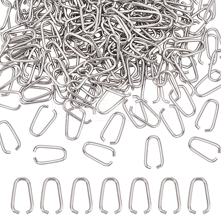 Unicraftale 200Pcs 201 Stainless Steel Linking Ring STAS-UN0040-15-1