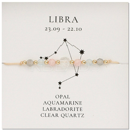 Natural Gemstone Constellation Beaded Bracelets NR2952-11-1