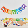2 Sets 2 Styles Welcome Come Back & School Supplies Paper Banners DIY-CP0009-68-4