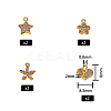 Brass Micro Pave Clear Cubic Zirconia Charms KK-SZ0001-18G-2