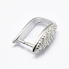 Anti-Tarnish Rhodium Plated 925 Sterling Silver Micro Pave Cubic Zirconia Pendant Bails STER-P034-21P-1