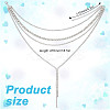 1Pc Iron Rhinestone Tennis Chains Bib Necklace NJEW-FG0001-11A-2