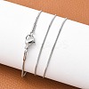 Tarnish Resistant 304 Stainless Steel Snake Chains Necklaces NJEW-O058-24P-4