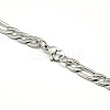 Tarnish Resistant Fashionable 304 Stainless Steel Figaro Chain Necklaces for Men LS-STAS-A028-N016P-3