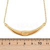 304 Stainless Steel Cattle Horn Pendant Necklaces NJEW-C101-02G-3