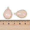 Natural Rose Quartz Faceted Pendants G-I382-05G-11-3