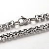 Non-Tarnish 304 Stainless Steel Box Chain Necklaces LS-NJEW-L347-09P-1