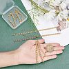 8Pcs Two Tone Handmade Brass Curb Chain Bracelet Makings KK-NB0002-63-3