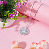 1Pc Flat Round 925 Sterling Silver Crystal Rhinestone Pendant Cabochon Open Back Settings STER-BC0003-24-4