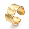 304 Stainless Steel Chunky Open Cuff Ring for Women RJEW-T023-99-3