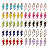 60Pcs 10 Colors Light Gold Plated Alloy Enamel Pendants sgENAM-SZ0001-33LG-1