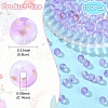 100Pcs Frosted Baking Paint Glass Beads DGLA-YW0001-36F-3