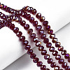 Electroplate Glass Beads Strands EGLA-A034-T8mm-B29-1