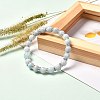 Natural Aquamarine Beads Stretch Bracelet Set for Men Women Girl Gift BJEW-JB06709-7