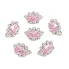 SHEGRACE Flower Brass Micro Pave Cubic Zirconia Spacer Bars XGRQ5K967-826P-1