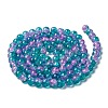 Spray Painted Crackle Glass Beads Strands CCG-Q002-8mm-06-2