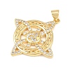 Brass Micro Pave Cubic Zirconia Pendants KK-Z145-05G-03-2