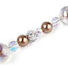 Glass and Acrylic and Imitation Pearl and Rhinestone Beads Strands MAK-T011-06M-4