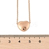 304 Stainless Steel Heart Pendant Cable Chain Necklaces for Women NJEW-Z055-03RG-5