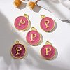 Golden Plated Alloy Enamel Charms ENAM-S118-08P-5