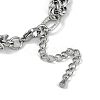 Anti-Tarnish 304 Stainless Steel Oval Ring Link Chain Anklets AJEW-A057-07P-3