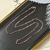 2mm Rack Plating Brass Figaro Chain Necklaces for Women Men MAK-L044-34RG-3