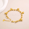 Vintage Beach Brass Heart Tassel Anklets for Women QQ1110-2-1
