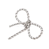 Non-Tarnish 304 Stainless Steel Twisted Bowknot Links Connector Charms STAS-S125-01P-2