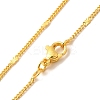 2mm Rack Plating Brass Twisted Chain Necklaces for Women Men MAK-L044-61G-2