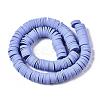 Flat Round Handmade Polymer Clay Beads CLAY-R067-12mm-32-2