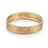 Fashion 201 Stainless Steel Bangle Sets BJEW-L664-001A-1-1