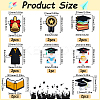 14Pcs 8 Styles Graduation Season Theme Silicone Focal Beads SIL-SC0002-18-2