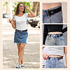 6Pcs 2 Colors Canvas Elastic Invisible Belt with Alloy Buckles AJEW-FG0003-99-6
