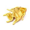Zinc Alloy Crystal Rhinestone Resin Fish Brooch LS-JEWB-U010-01G-01-2