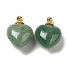 Natural Green Aventurine Perfume Bottle Pendants G-Z039-03G-06-1