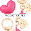 1Pc Imitation Leather Heart Keychain KEYC-CL0001-14E-5