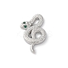Brass Pave Clear Cubic Zirconia Pendants KK-V016-16P-1