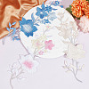 Gorgecraft 6Pcs 3 Colors Plum Blossom Computerized Embroidery Cloth Iron On Patches PATC-GF0001-04-4