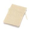 Polyester Imitation Burlap Packing Pouches Drawstring Bags ABAG-R005-17x23-13-2