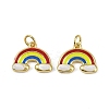 Brass Enamel Pendants KK-I358-010G-1