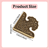 8Pcs Triangle Brass Corner Protectors FIND-DR0001-53-2