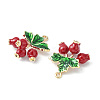 Brass Enamel Pendants KK-G462-22LG-2