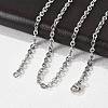 Tarnish Resistant Classic Plain 304 Stainless Steel Mens Womens Cable Chain Necklace Making STAS-P045-03P-2